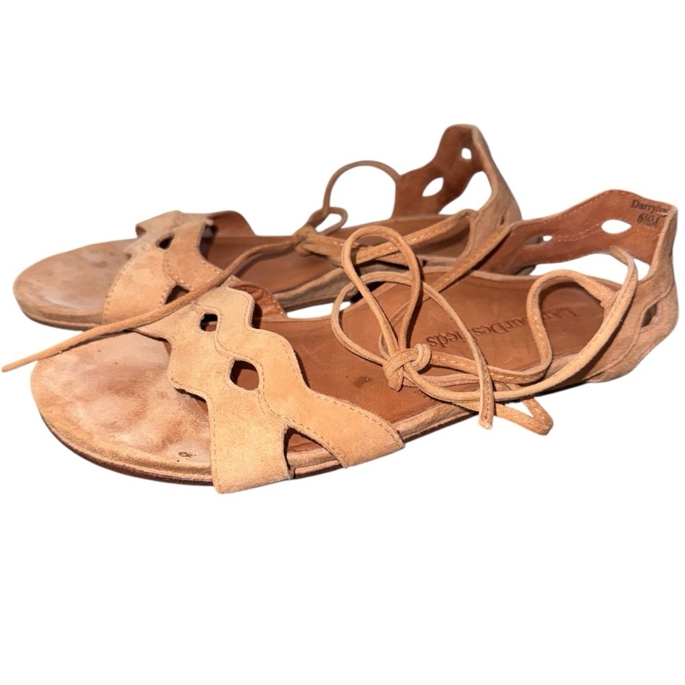 L’Amour Des Pieds Darrylinn Lace Up Sandals Comfort Cutout Leather Darrylynn - Picture 5 of 7